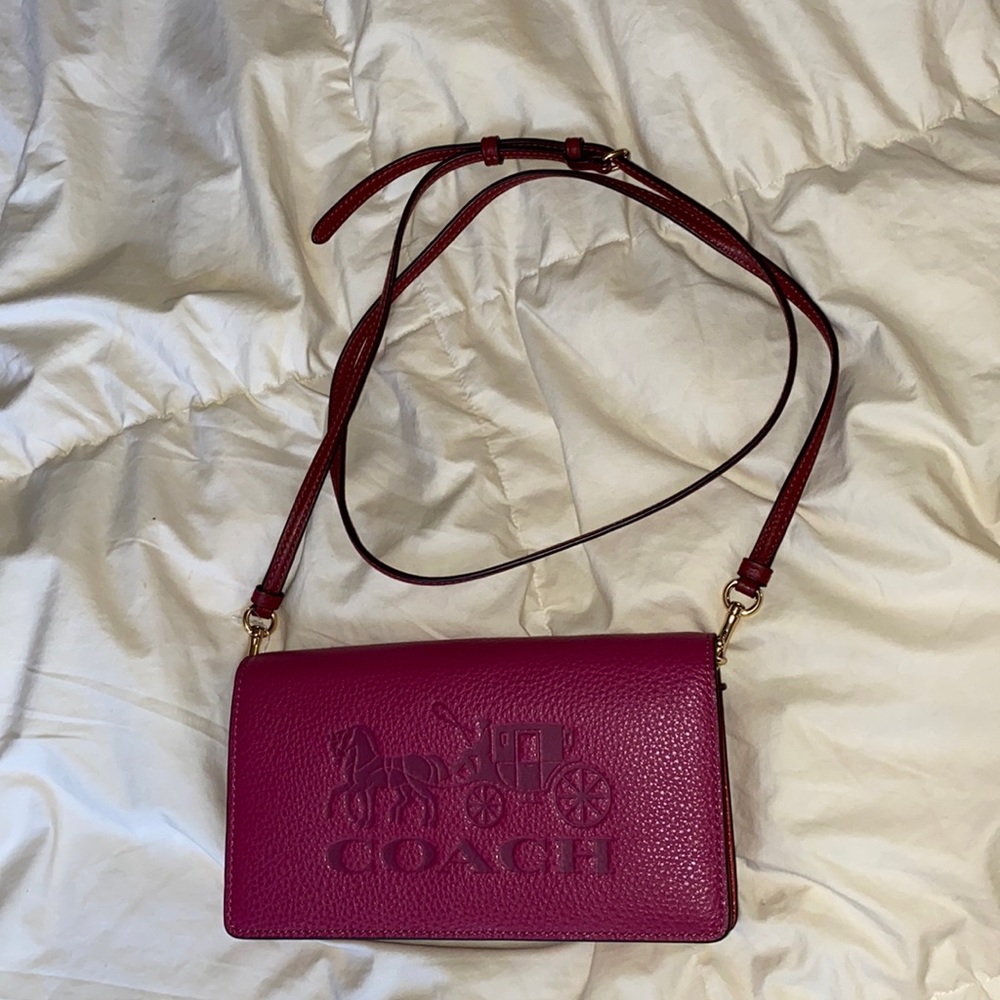 Coach Crossbody Leather Clutch Wallet Bag